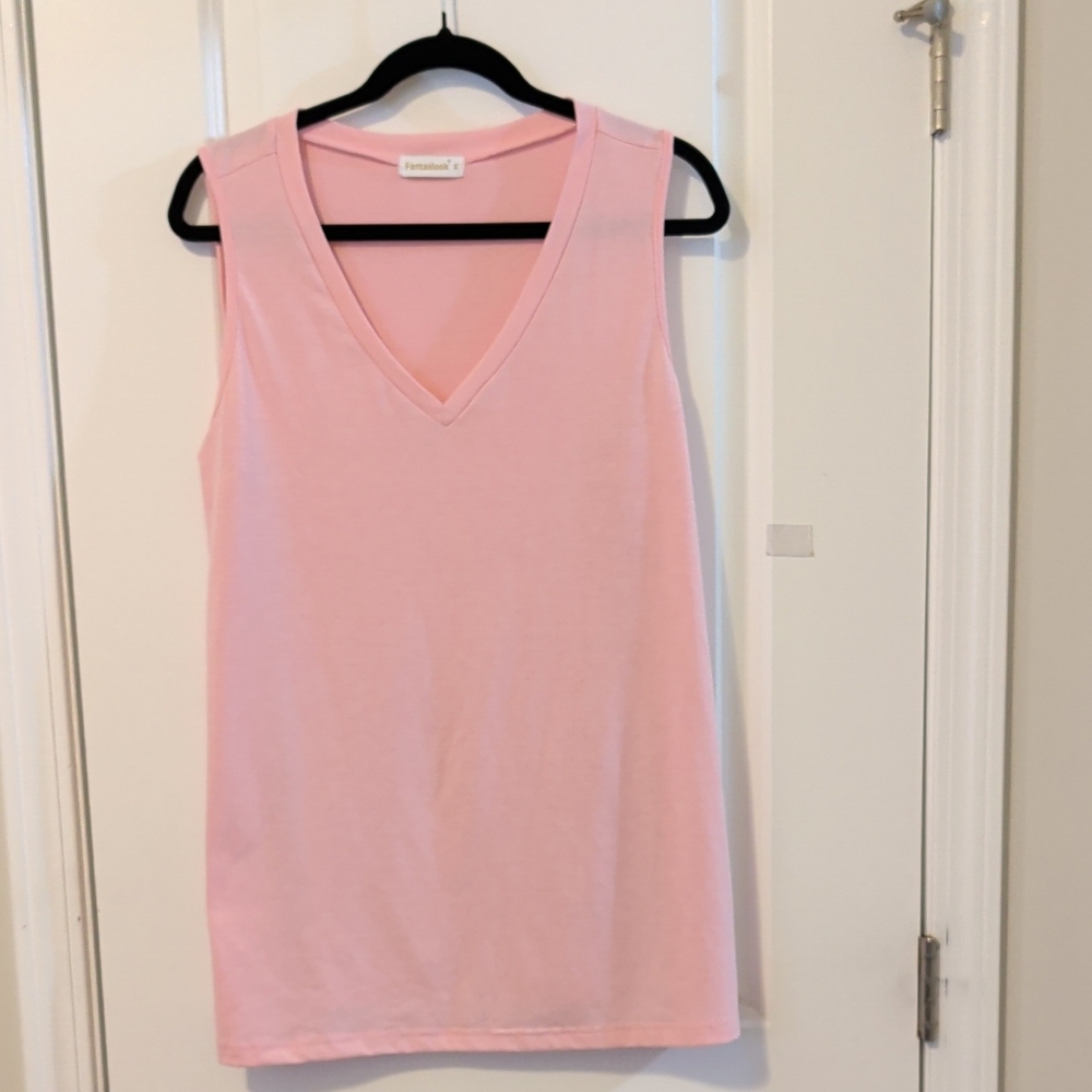 Fantaslook Women's Sleeveless V-Neck  Top Size XL